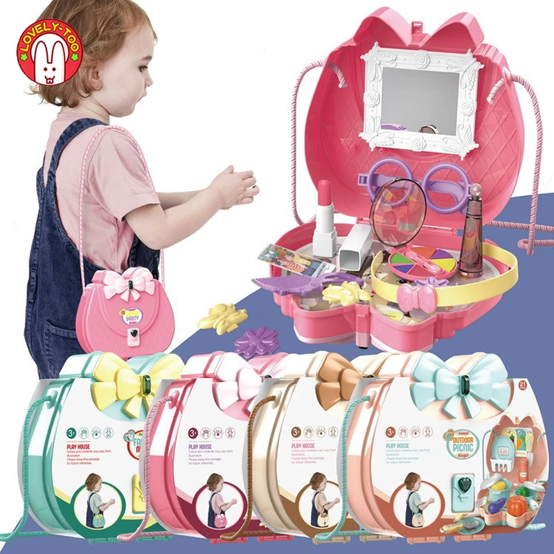 

Pretend Play Doctor Toys Makeup Set Kids Play Kitchen Cake Simulation Medical Accessories Children Play Storage Box For Girls