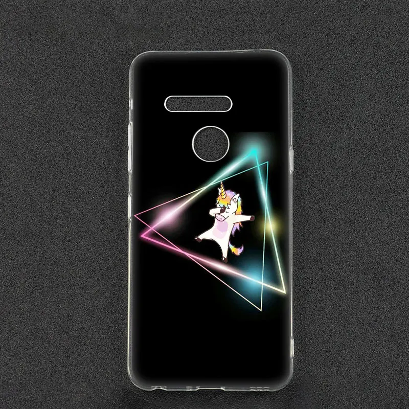 Милый мультяшный чехол с единорогом для LG G5 G6 Mini G7 G8 G8S V20 V30 V40 V50 ThinQ Q6 Q7 Q8 Q9 Q60 W10 W30