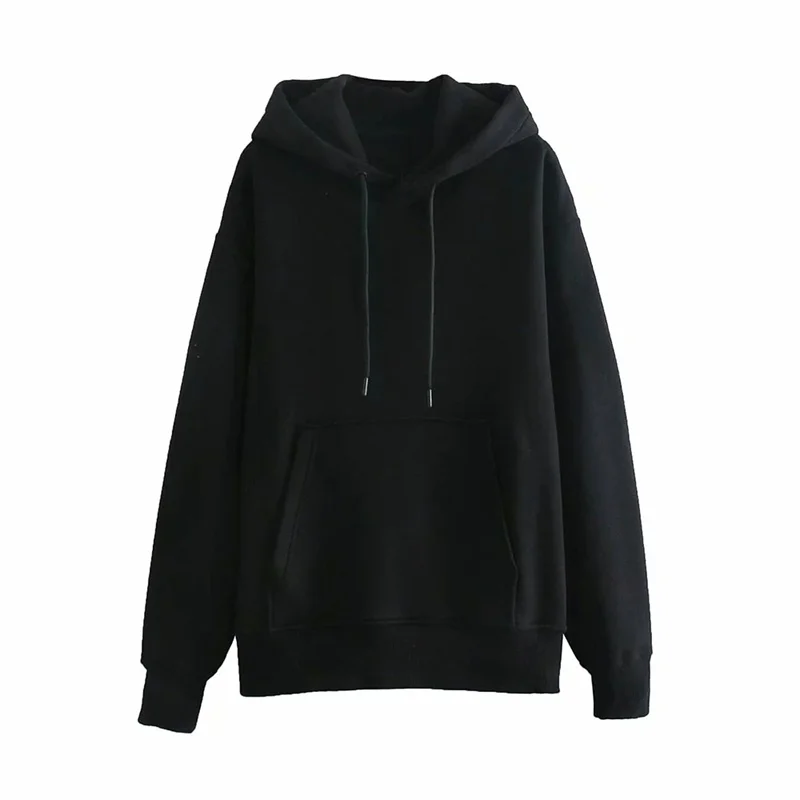 Женская толстовка с капюшоном и карманами Модный пуловер оверсайз разных цветов