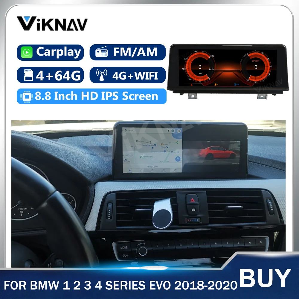 

Мультимедийный плеер Android 10,0 автомобильное радио для BMW 1 2 3 4 серии EVO 2018-2020 автомобильное Стерео GPS-навигация головное устройство HD экран