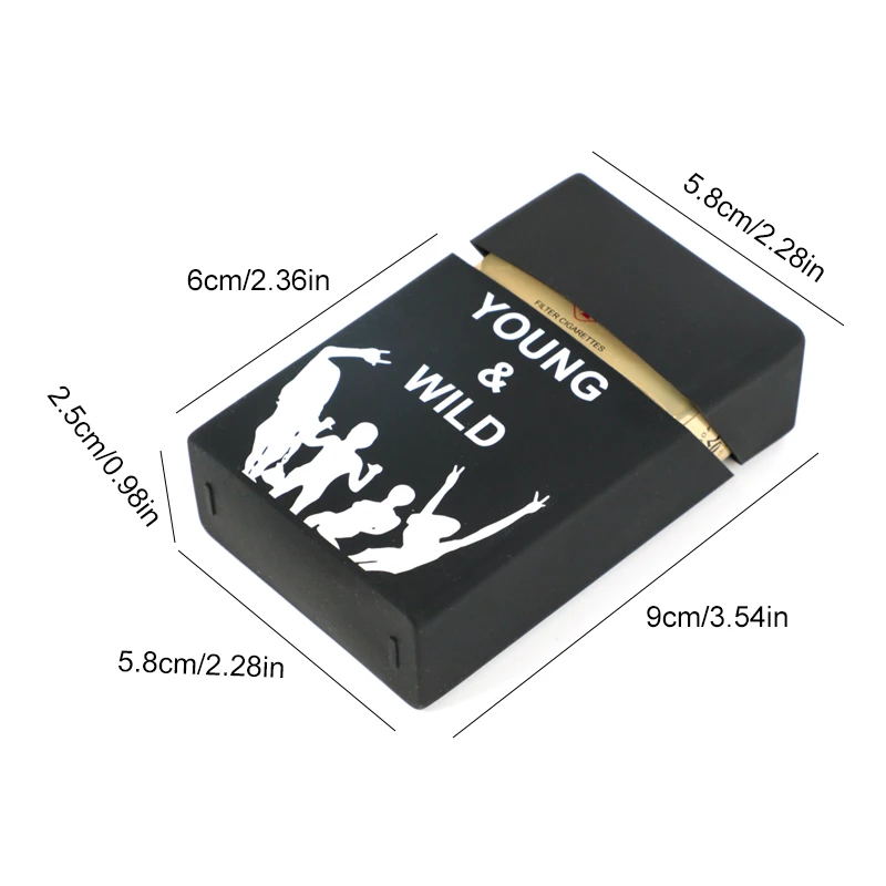 

Hold 20 Cigarettes Ladies Silicone Cigarette Case Cover Man Women Smoking Cigarette Box Sleeve Pocket Cigarettes Pack Cover Gift
