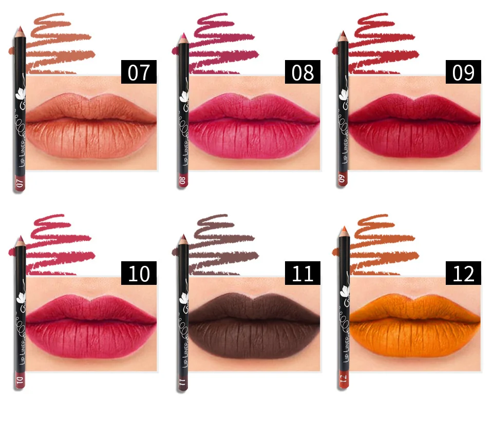 Matte Lipliner Longlasting Waterproof Easy to Wear Nude Lipstick Liner Pen Matt Lips Makeup 1 Piece