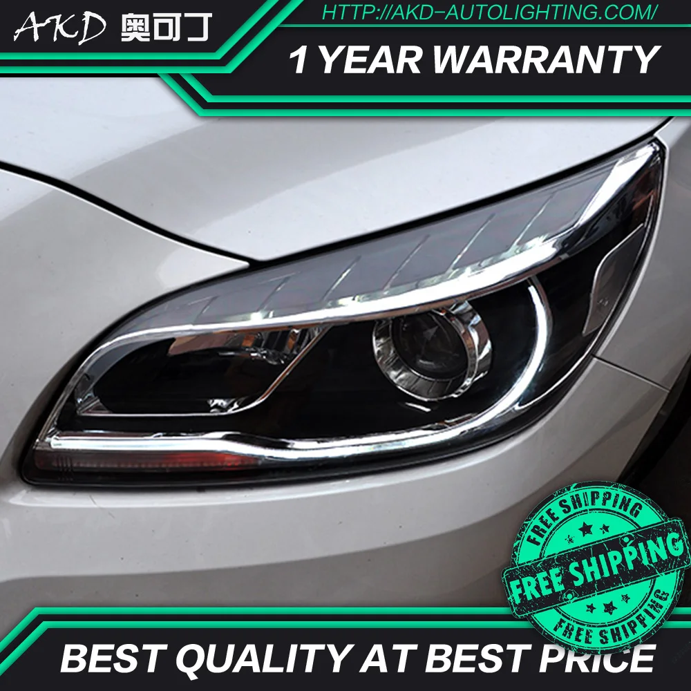 AKD тюнинг автомобильных фар для Chevrolet Malibu 2012 2014 светодиодные фары DRL ходовые огни Bi