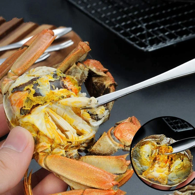 

6Pcs Seafood Tools Set Including 2 Forks 2 Lobster Crackers Nut Cracker Crab Crackersand 2 Lobster Crab Mallets