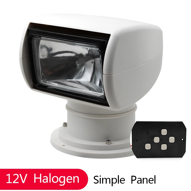 h 12V simple Фара-прожектор для лодки с дистанционным управлением 12В 24В 100 Вт лампа для яхты прожектор морской прожектор для грузовиков автомобильные комплекты - Цвет: h 12V simple