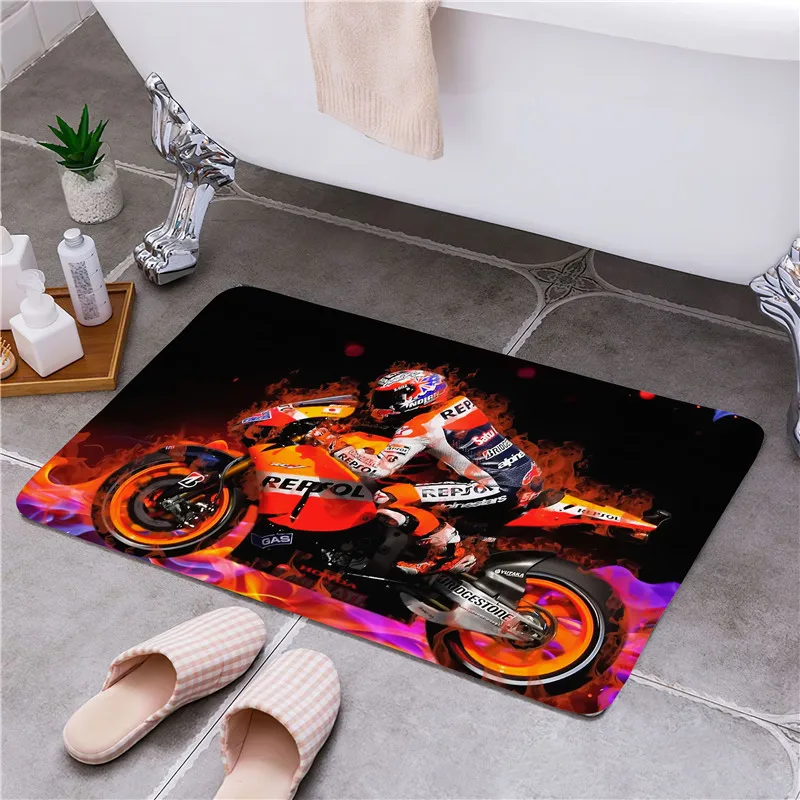 

Cool Motorcycle Entrance Floor Mats Door Mat Non-Slip Foot Pad Home Welcome Carpet For Hallway Bath Kitchen Doormat Scenery