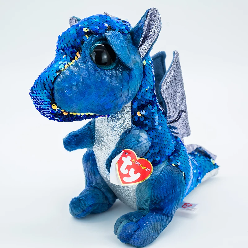 Фото 15 см Ty Beanie Boos с большими блестками лиса Божья коровка Кот Зебра енот плюшевое искусственное украшение Детский Рождественский подарок на ден... №4