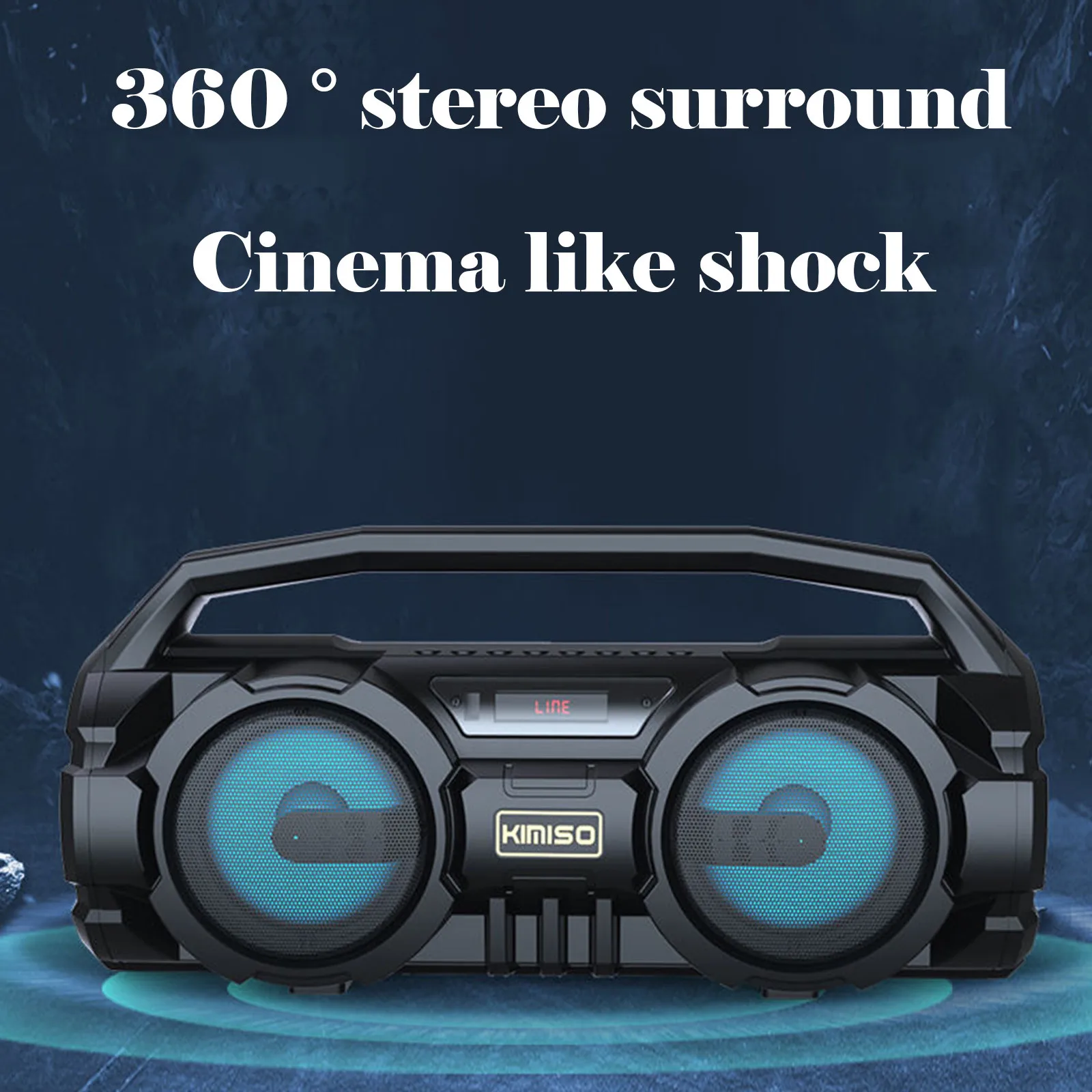 저렴한 블루투스 스피커 휴대용 야외 휴대용 서브 우퍼 마이크 서브 우퍼 FM 라디오 3D 서라운드 사운드 홈 파티 스피커