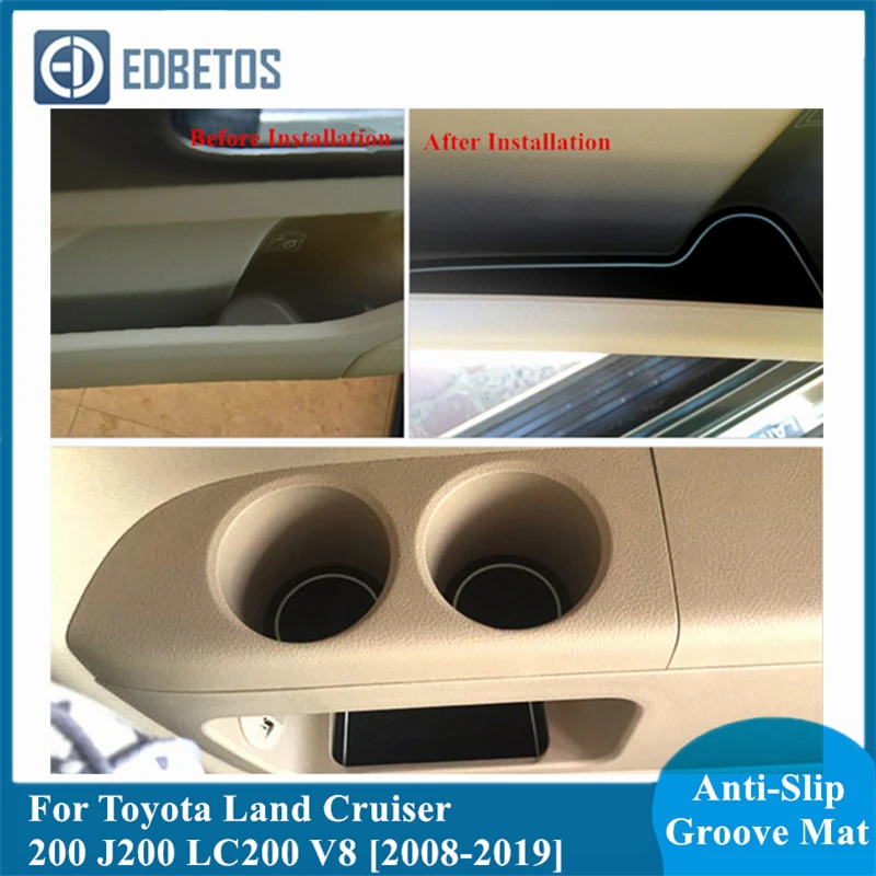 Автомобильный нескользящий коврик для подстаканника дверных ворот Toyota Land Cruiser 200