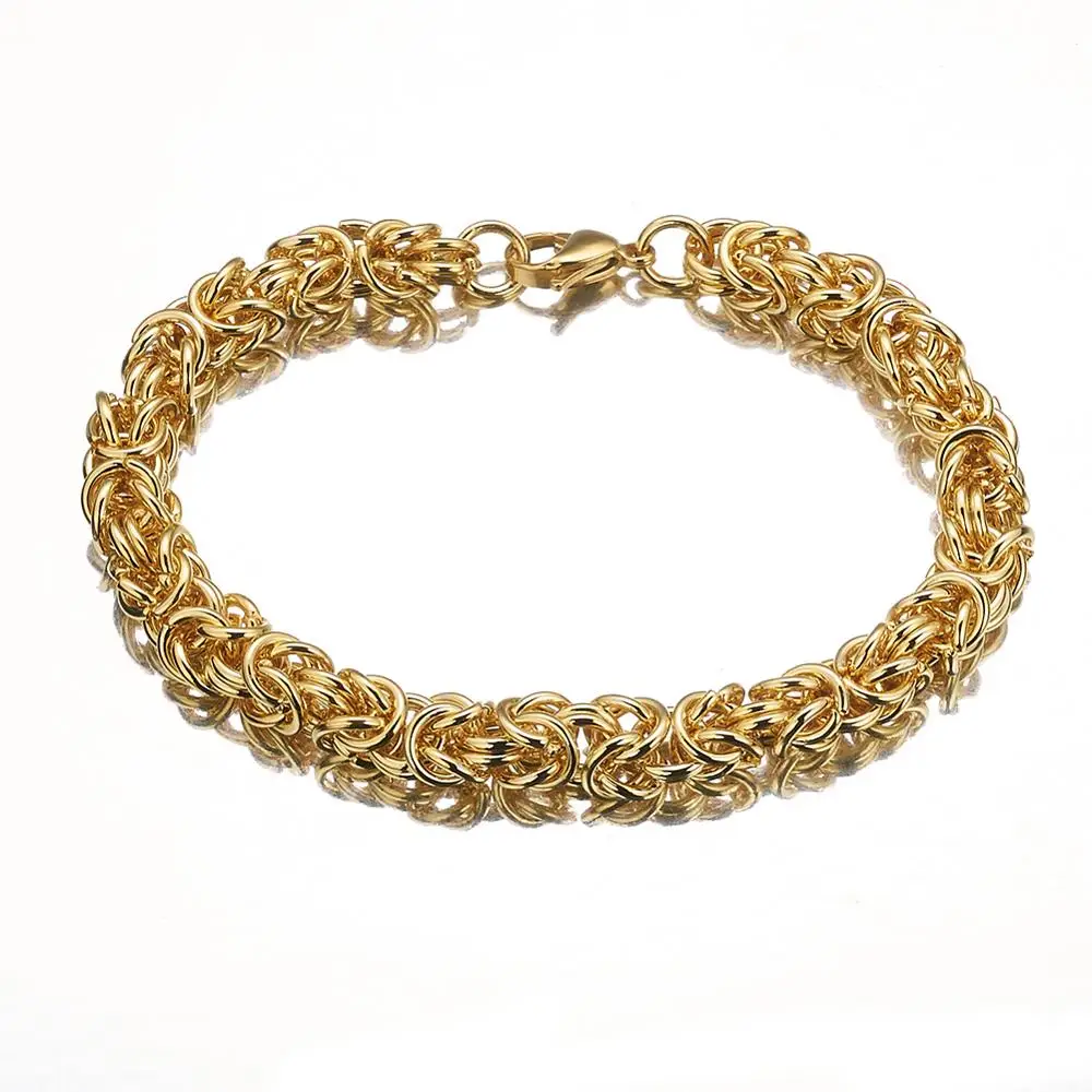 Браслет-цепочка мужской из нержавеющей стали, 8 мм, 7-11 дюймов