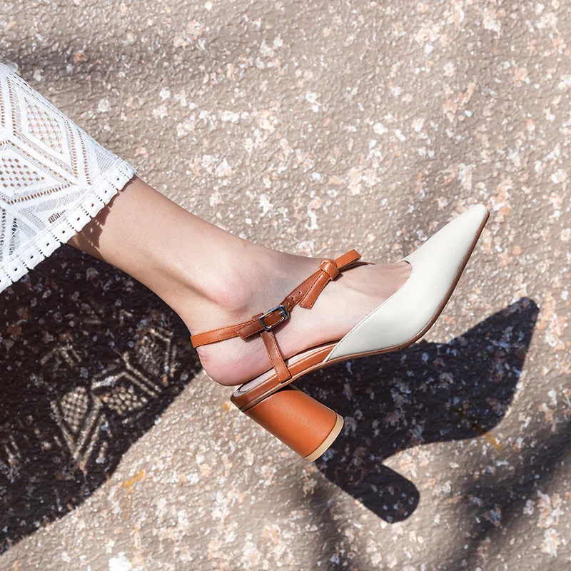 

VERCONAS 2021 Woman Pumps Woman Sandals New Arrival Summer Genuine Leather Butterfly Knot Pointed Toe Round Heeled Shoes Woman