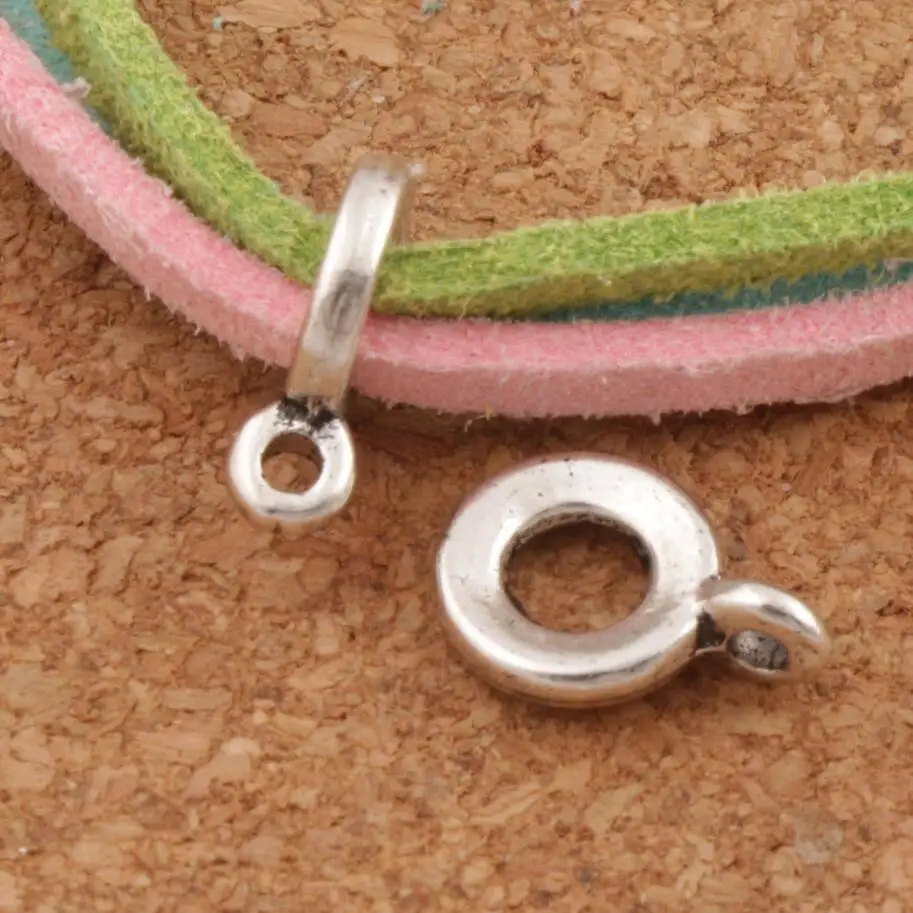 Circle Connectors Bails Tibetan Silver 11.2x1.7mm 300pcs Zinc Alloy Beads Fit Charm European Bracelet L722