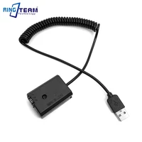 usb spring cable to ac pw20 dc coupler for sony camera alpha nex f3 5r 5t 3n 5n a33 a5000 a6000 a6300 a6500 zv e10 np fw50 ada