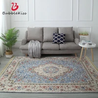 bubble kiss carpets for living room european light luxury retro floral printing tassel design area rugs home bedroom decoration