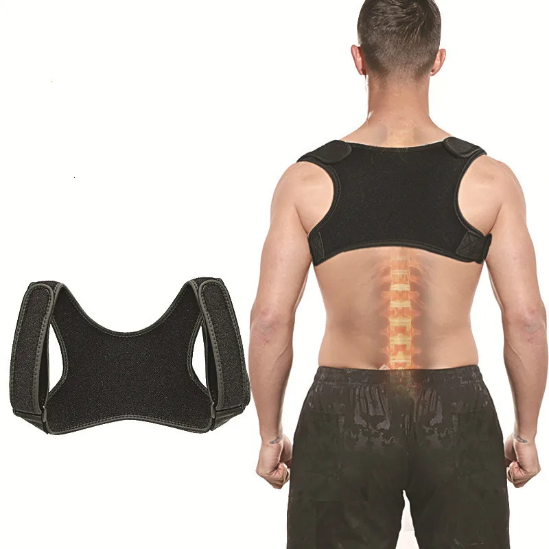 

PRINT LOGO Pendrive Brace Support Belt Adjustable Back Posture Corrector Clavicle Spine Back Shoulder Lumbar Posture Correction