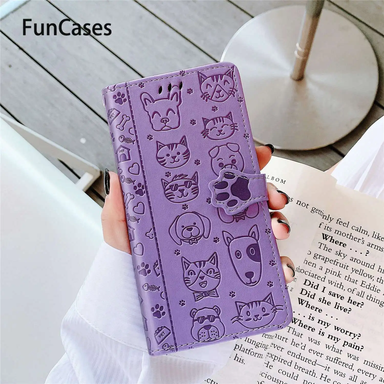 Прозрачный чехол с милой собачьей головой для capinha Redmi Note 8T книжка бумажником Casa