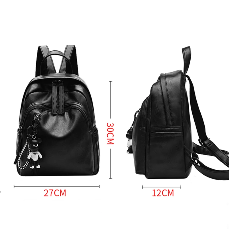 Противоугонный рюкзак из искусственной кожи женский сумка в стиле ретро с