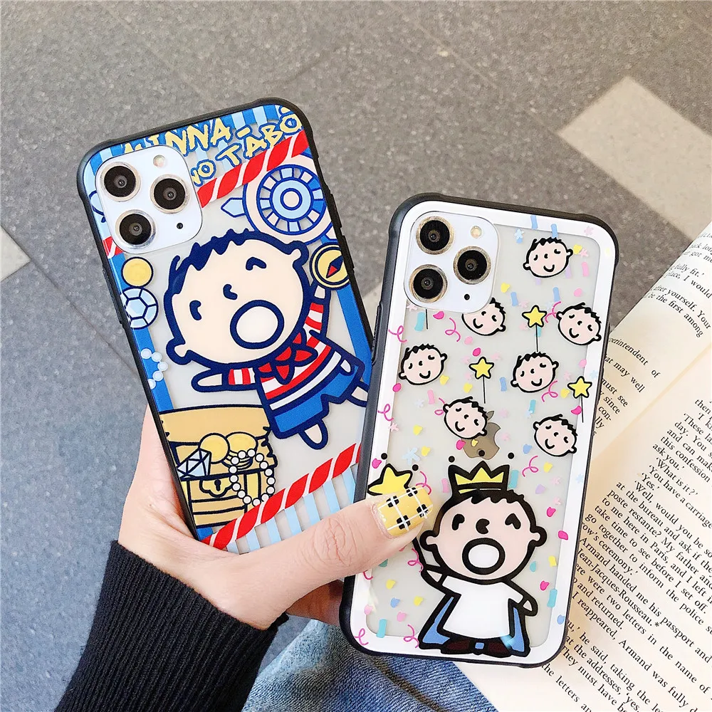 Чехол для телефона из закаленного стекла с японским аниме Minna No Tabo iPhone 12pro Max 11 7 8 plus