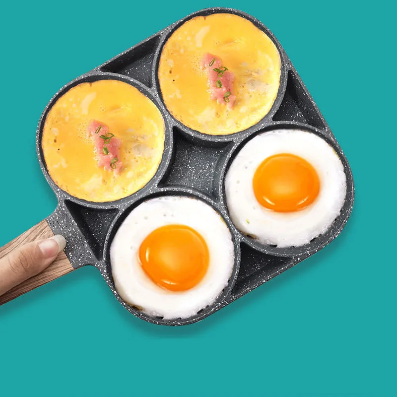 Четыре сковорода для жарки с кастрюля утолщенной омлета антипригарным покрытием