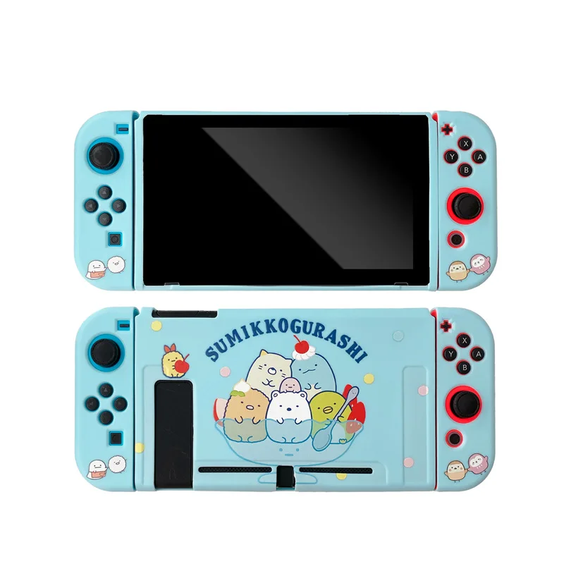 Защитный Мягкий мультяшный чехол для Nintendo Switch с японским аниме Sumikkogurashi, милый синий полный чехол для телефона