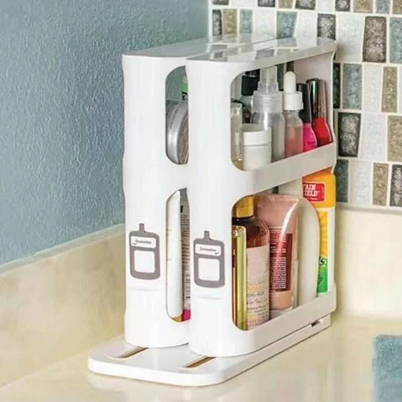 

Multi-Function Storage Rack Seasoning Spice Jar Rack Rotating Kitchen Organizer Home I88