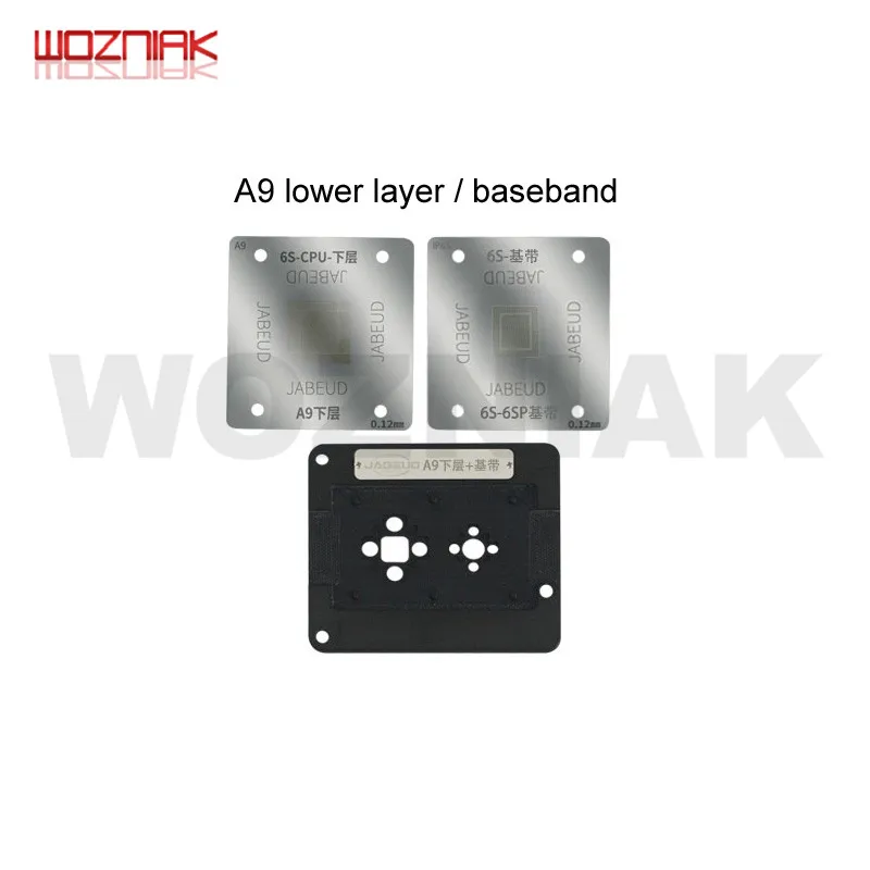 A9 lower JABE UD для iPhone A8 A9 A10 A11 A12 Baseband cpu BGA трафареты с магнитной основой позиционирования - Цвет: A9 lower