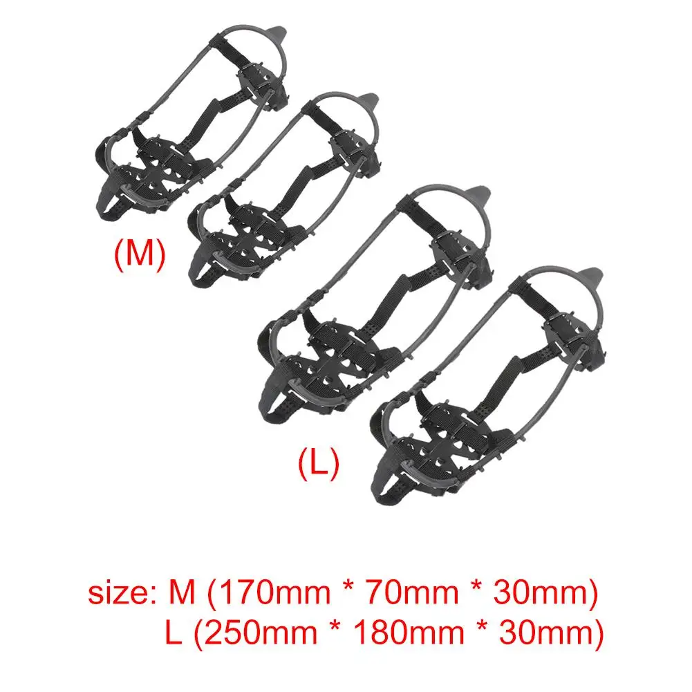 

24 Teeth Shoe Spiked Grips Cleats Crampons Climbing Anti Slip Shoes Cover for Outdoor camping Hiking Traveling Support Dropship