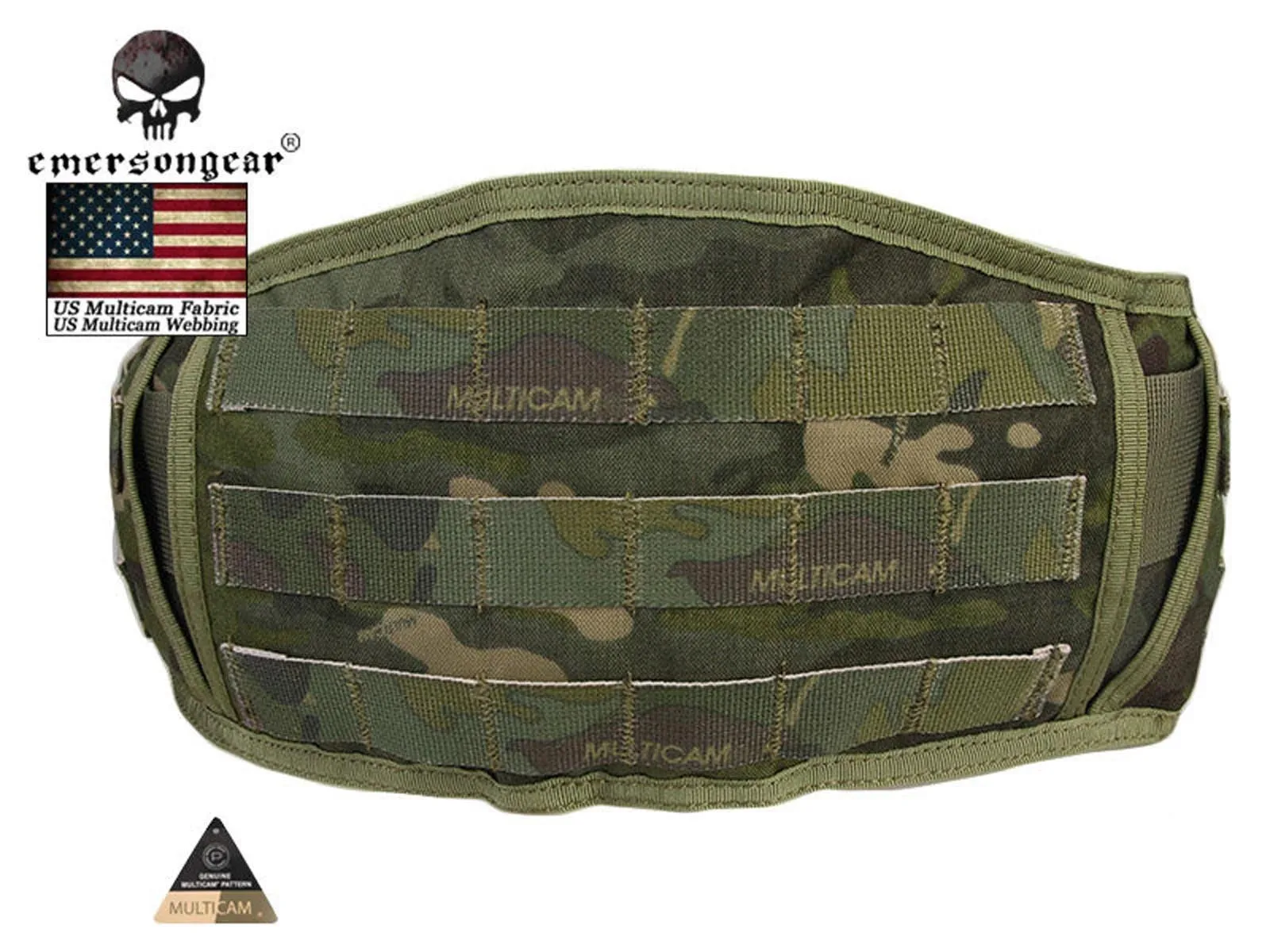 Мягкий поясной ремень EmersonGear Molle для страйкбола боевой Мультикам тропический EM9086