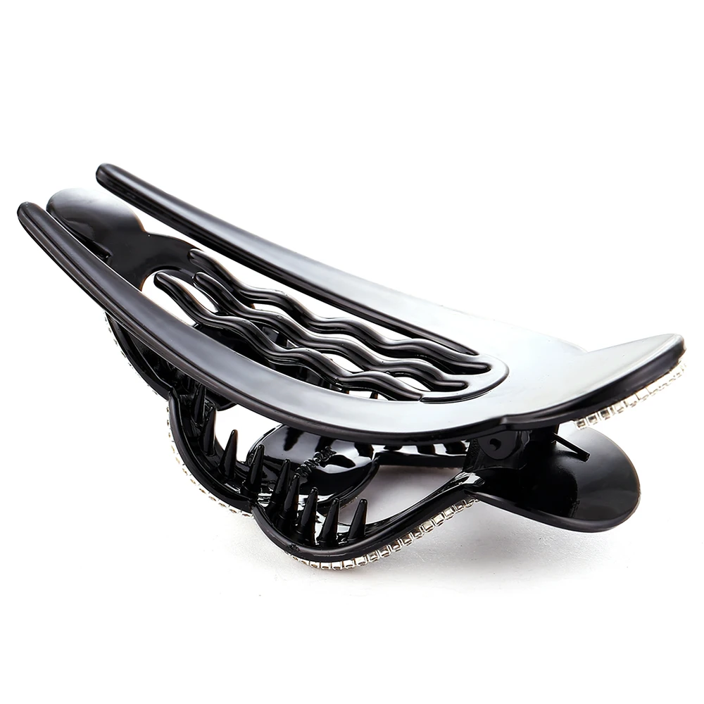 Черные большие заколки крабы Зажим Заколки для волос женщин геометрические