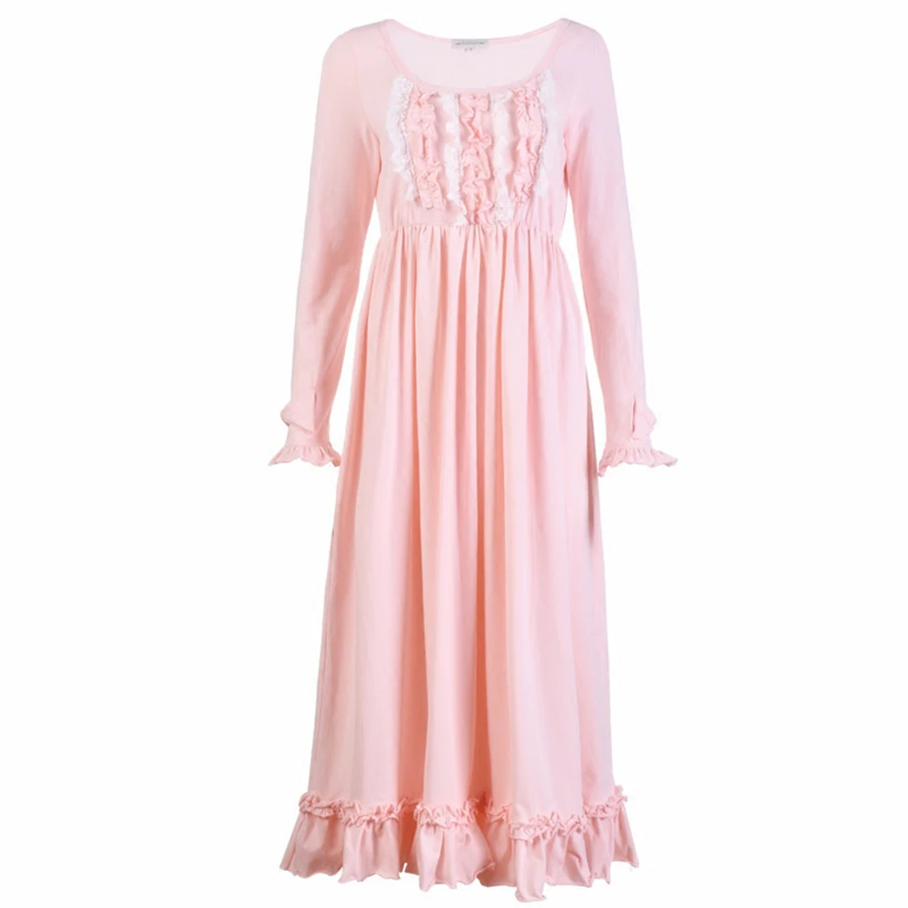 Высококачественная брендовая ночная рубашка для женщин с длинным рукавом осени