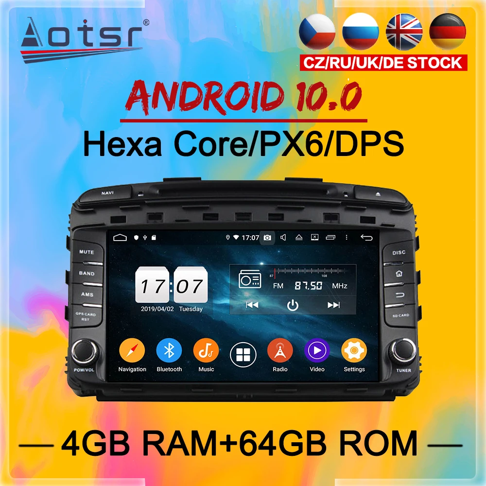 

4+64G Android DSP Car Multimedia Player For Kia Sorento Prime KX7 2015 2016 2017 2018 2019 GPS Navi Audio Radio Stereo Head Unit