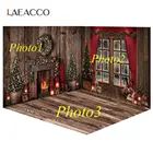 Виниловый фон для фотосъемки с изображением старого деревянного сельского дома, праздников Рождества, камина, подарков, пола в виде дерева