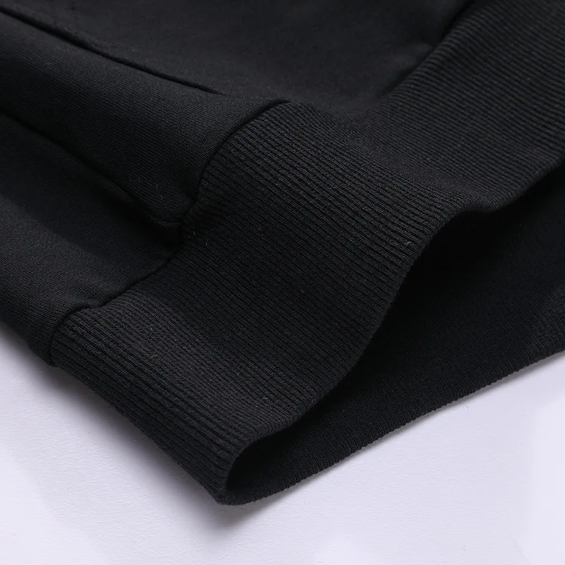 

Spring 2021 new men's plus fat plus size hooded knitted sports suit