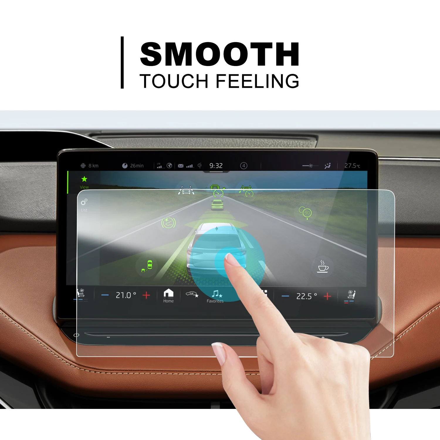 LFOTPP PET Защита экрана для Enyaq iV 2021 2022 13 дюймов Автомобильный мультимедийный радио