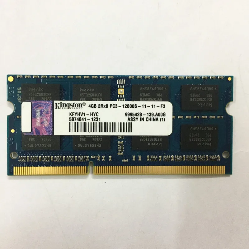 Б/у память Kingston DDR3 4 Гб 1600 МГц RAMS 2RX8 PC3 12800S 11 F3 ddr3 1 5 В для ноутбука хорошая