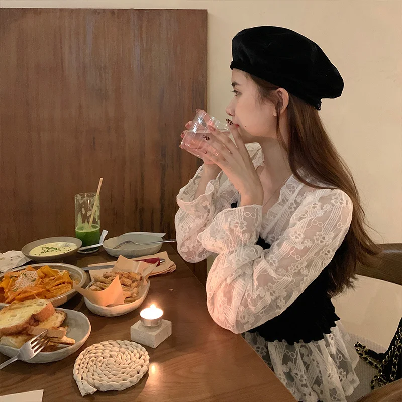 Новая игла из воздушного бархата с кружевом | Женская одежда