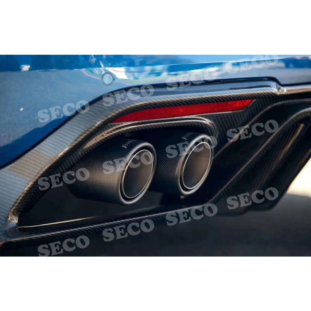 Для Ford Mustang рассеиватель задней губы плавники акулы Стиль опорная плита Защита бампера автомобиля четыре розетки стайлинга автомобилей