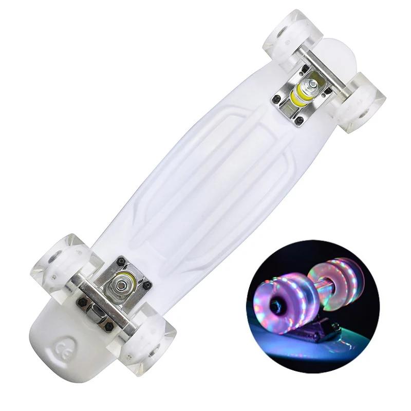 

22inch Flash Pulley Mini Cruiser Skateboard Children Scooter Longboard Skate Boards Wheel Truck Bearings