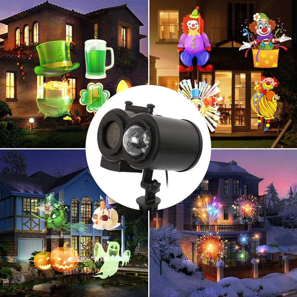 Рождество снежинка лазерный Светильник проектор перемещение Снег Открытый