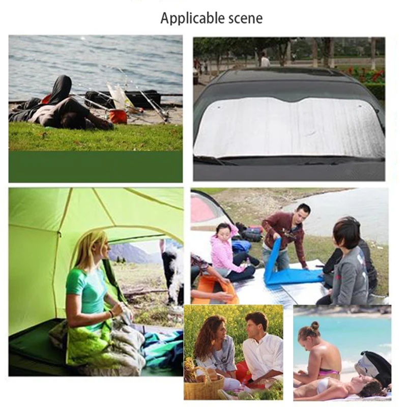 

Camping Mat Outdoor Picnic Camping Tent Mat Moisture Pad Double-sided Aluminum Film Tent Thickened Picnic Mat Beach Crawling Mat