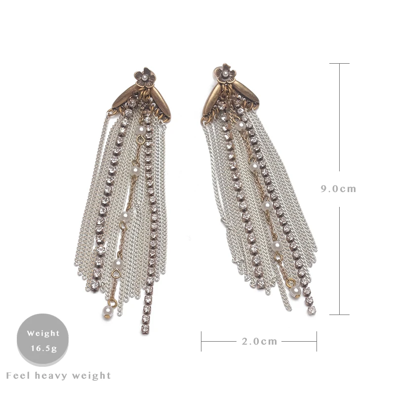 Бутик аморта цветочный дизайн кисточки изысканные ретро серьги