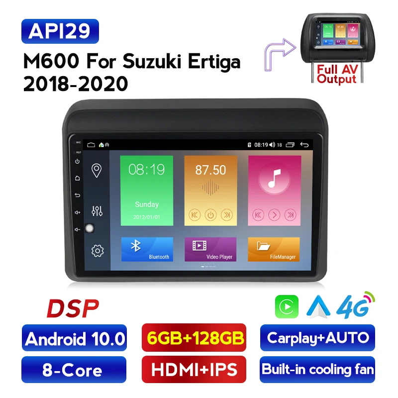 

IPS 4G LTE Android 10 For SUZUKI Ertiga 2010 2011 2012 2013 2014-2019 CAR Multimedia Stereo Player Navigation GPS Radio Carplay