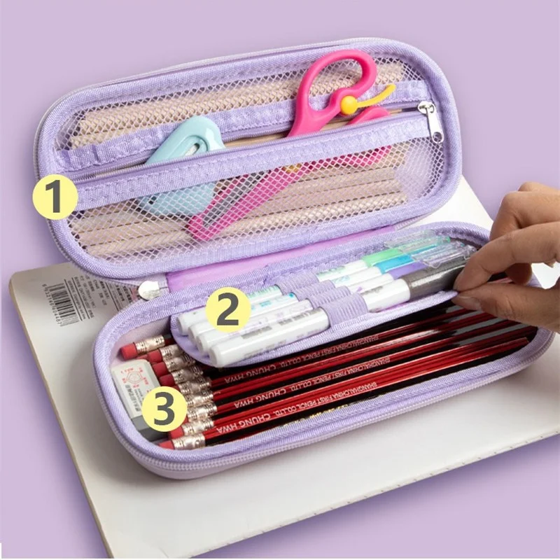 Korean Version Pencil Case Kawaii Animal Pattern Waterproof Material Student Stationery Storage Box Large Capacity Pouch | Канцтовары