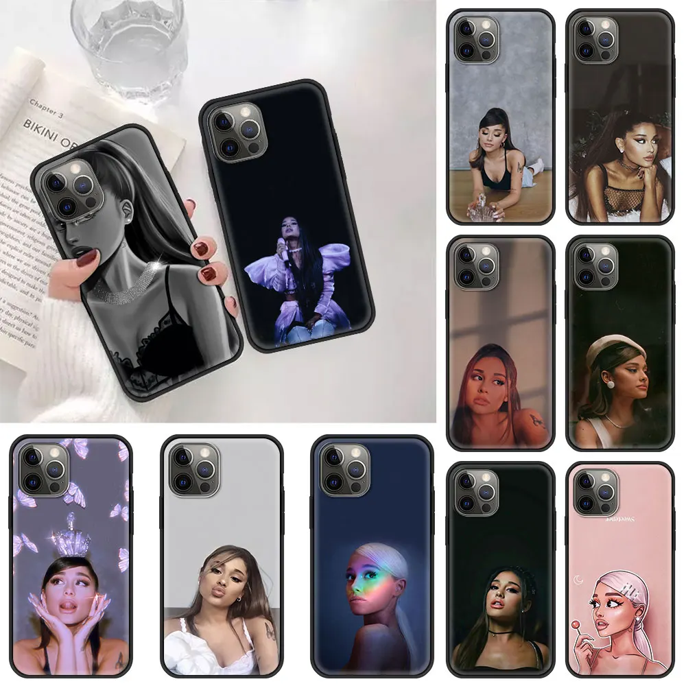

Phone Case for iPhone 11 13 12 Max Pro 7 8 Plus X XS Max XR SE(2020) 6 6S Plus Soft Cover Ariana Grande AG Rainbow Sweetener