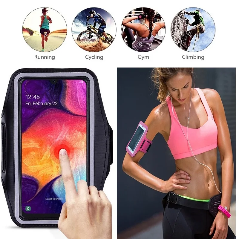 Беговая сумка чехол для накладка держатель телефона samsung Galaxy A70 A40 A50 A40s A80 A30 A20 A20e A10