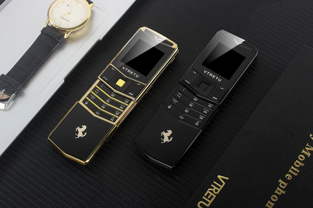 Роскошный Металлический ползунок для телефона с двумя sim-картами Bluetooth Dialer MP3 Вибрация мобильный телефон с камерой FM