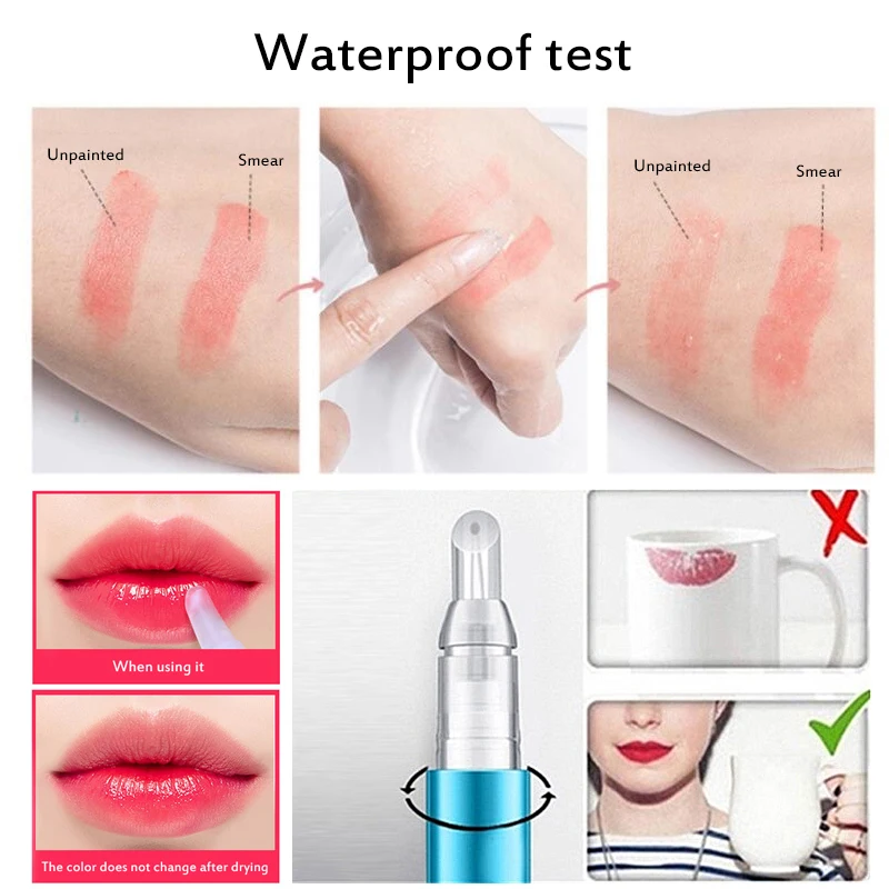 Дождевик помада глазурь для губ полупрозрачная водостойкая стойкая Фиксирующий