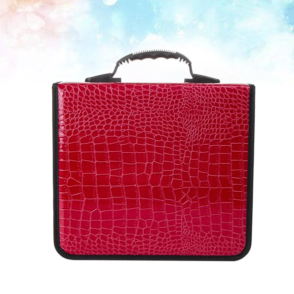 

200 Pieces Storage Bag Large Capacity Bag PU Storage Pouch Fashion Supplies (Red)