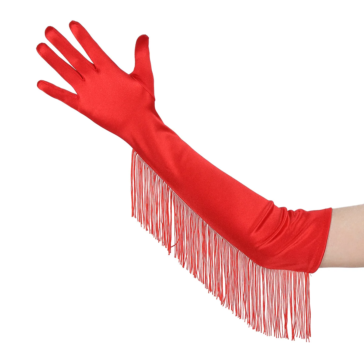 Женские Элегантные винтажные атласные длинные перчатки длиной до локтя с