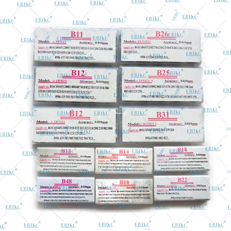 ERIKC инжектор Common Rail Отрегулируйте прокладки B11 B12 B13 B14 B16 B22 B25 B26 B31 B48 комплект прокладки дизельного топлива шайба для Bosch 600 шт